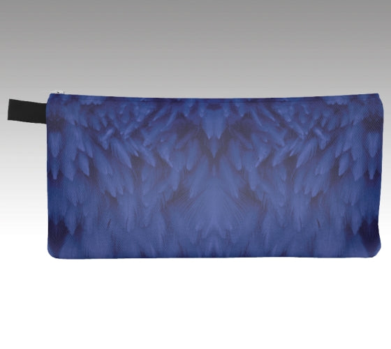 Blue Feather Pouch