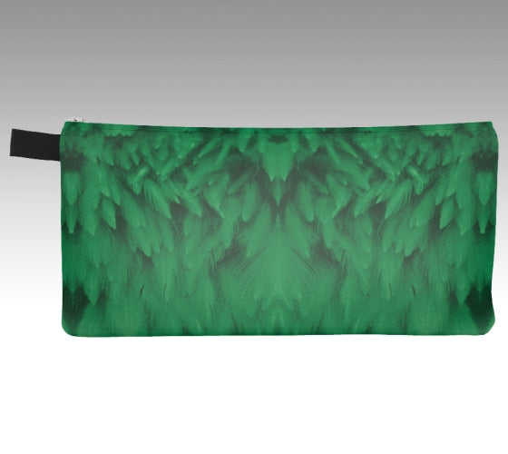 Green Feather Pouch