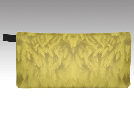 Yellow Feather Pouch