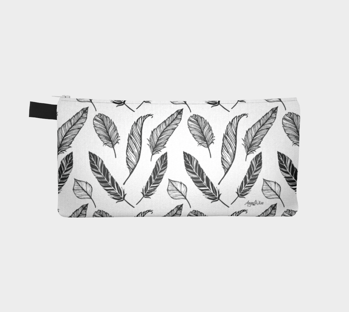 AngelWise White Feather Pouch