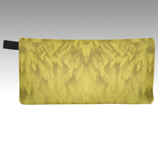 Yellow Feather Pouch